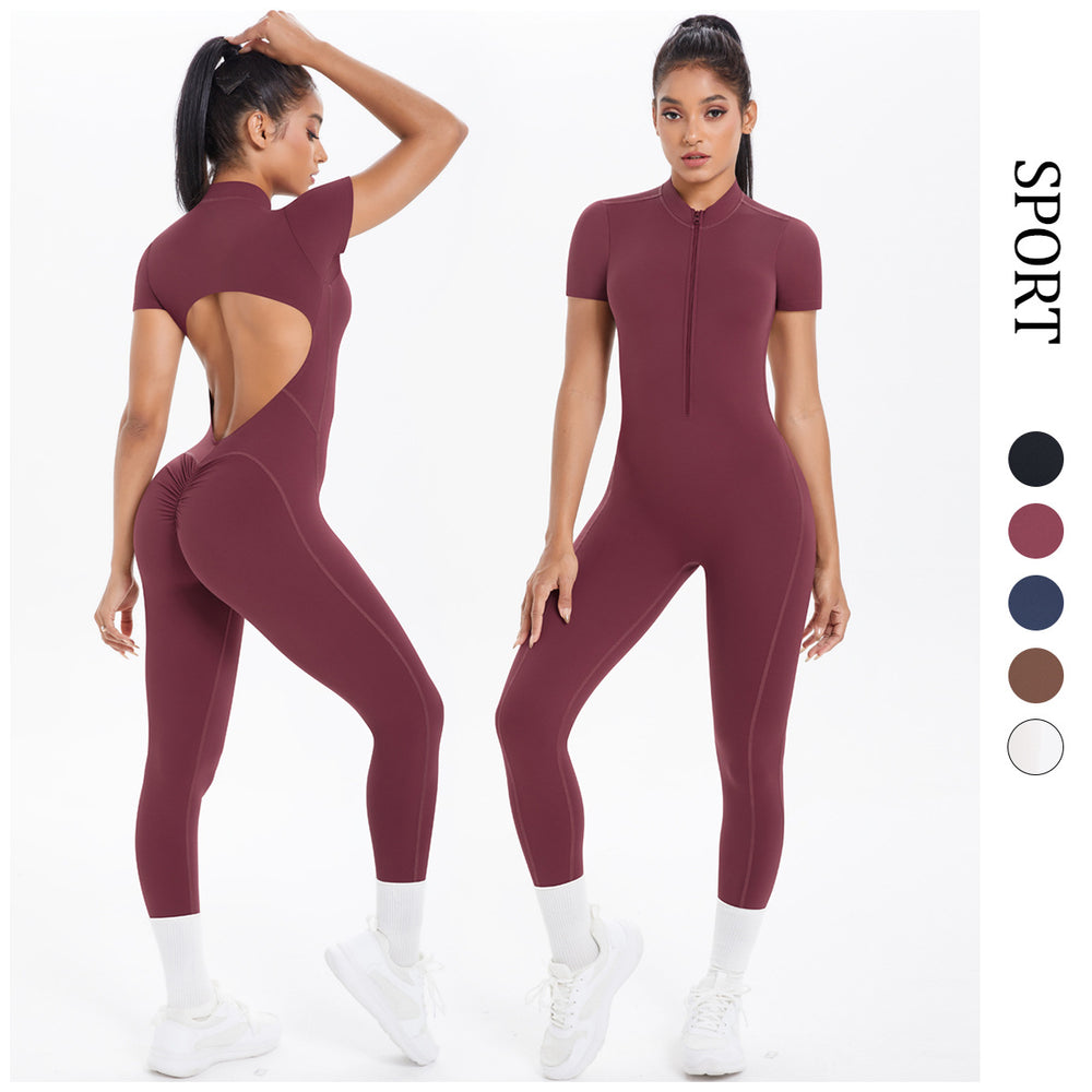 New women's seamless compression bodysuit - perfect for yoga, running, and fitness - quick-dry activewear