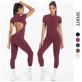New women's seamless compression bodysuit - perfect for yoga, running, and fitness - quick-dry activewear