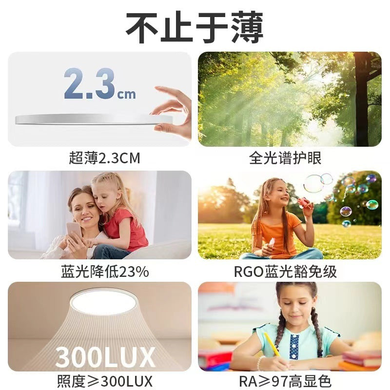 Full spectrum led ceiling light - ultra-thin, eye protection, smart dimming - ideal for kitchen, balcony, bedroom, entryway, hallway, and corridor lighting