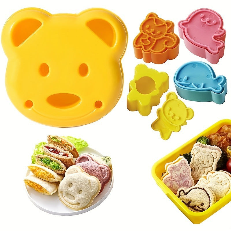Diy sandwich mold bread cutter - cartoon toast cutter, rice ball mold, bread cutter - bear toast cutter