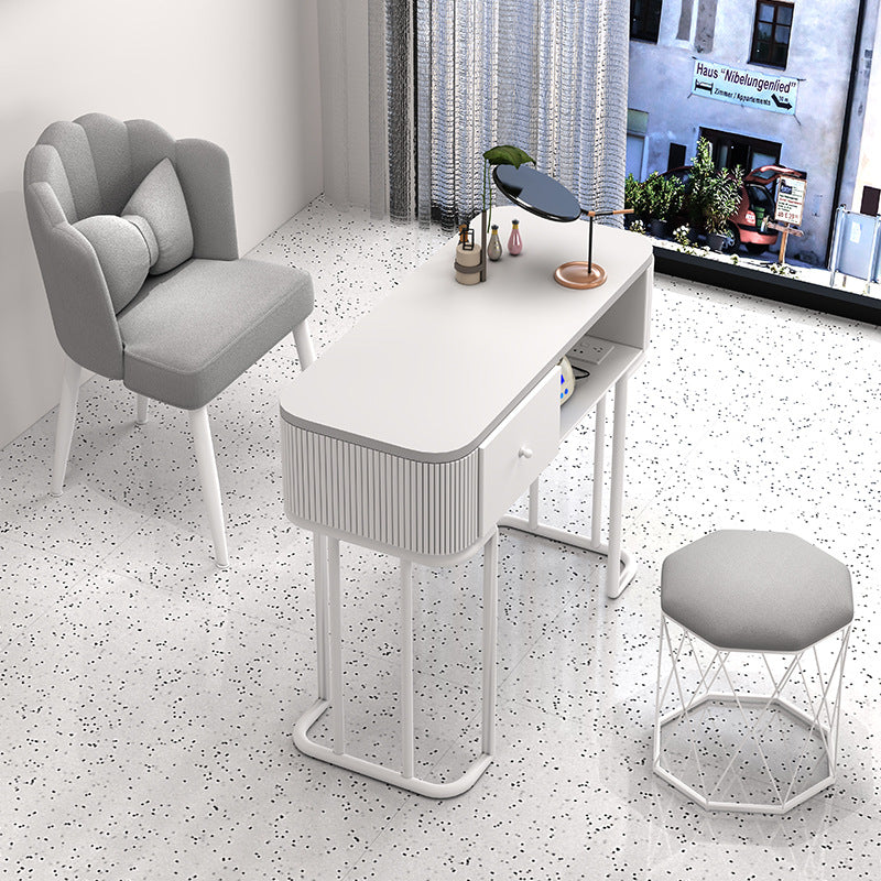 Cream style manicure table and chair set Japanese manicure table special price economical single double ins Internet celebrity multi-function