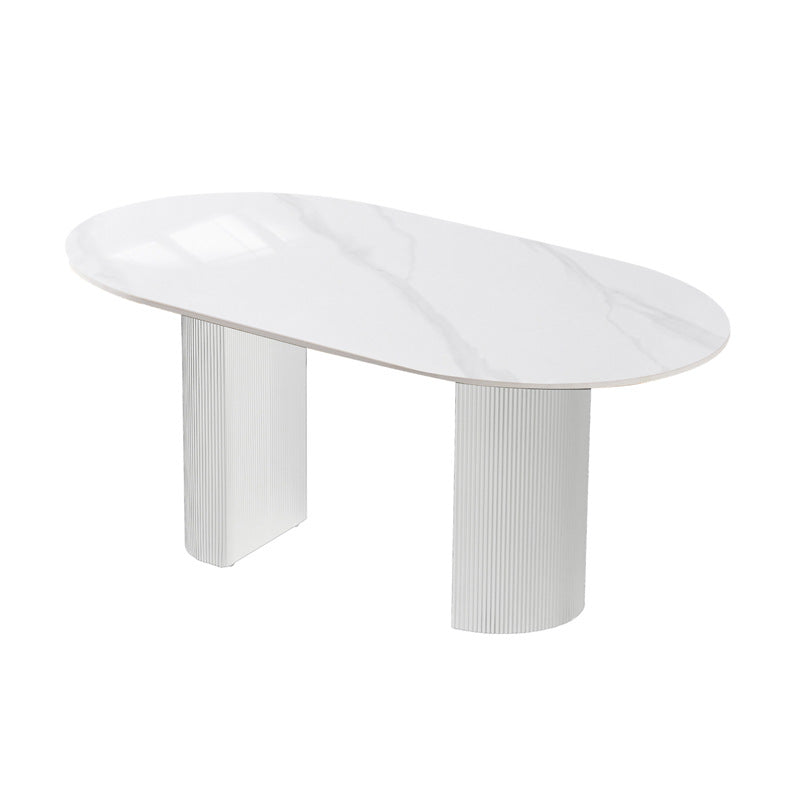 Semi-circular rock slab italian all-in-one high-end for homeaccessible luxury dining table manufacturer wholesale modern casualfor home dining table