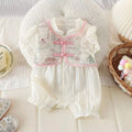 Baby clothes summer thin newborn baby girl one-piece full moon 100-day chinese style short-sleeved romper summer clothes