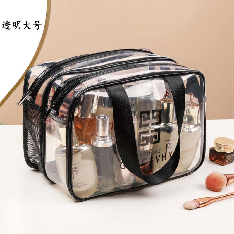 Portable PVC Travel Waterproof Cosmetic Bag Dry and Wet Separation Cosmetic Wash Bag Portable Clothing Storage Swimming Bag