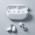 High-end open-ear bone conduction headphones, wireless bluetooth, clip-on design, non-in-ear, extra-long battery life, skin-friendly, snow white