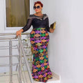 Special offer: new fashion african-inspired long sleeve sequin evening gown - women's slim fit mermaid dress (non-cross border supply)