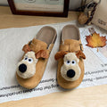 Outwearfall and winter birkenstock shoes family style heattech toe-cap birkenstock women's fleece-lined dog new arrival cashmere dog slippers kids
