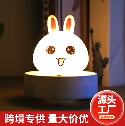 , ready-to-ship silicone rabbit night light – perfect for dorms, bedrooms, bedside ambiance, baby feeding, sleep companion, and eye protection