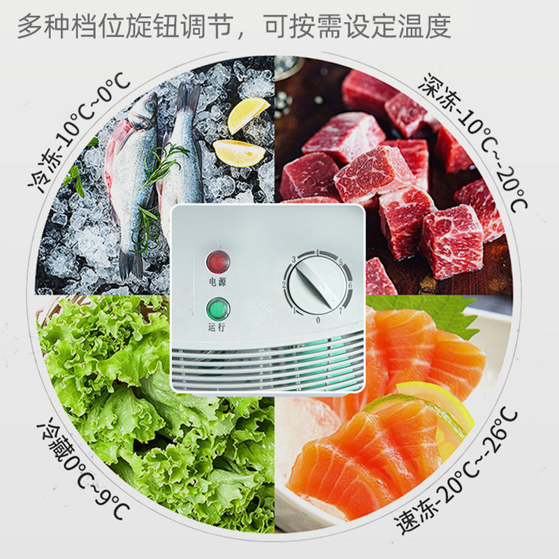 Commercial freezer - large capacity kitchen meat refrigeration & freezing cabinet - home horizontal refrigerator ice cream display freezer