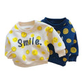 Children's winter sweatshirt  new collection: boys' and girls' crewneck top,  trendy cartoon print base layer