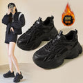 Dad shoes for women, new spring and autumn 2026 collection, black, versatile thick-soled sneakers for students, trendy and casual athletic shoes