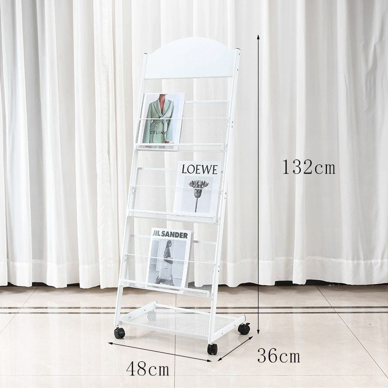Floor magazine rack, newspaper rack, book rack, display rack, promotional material rack, single page rack, storage rack