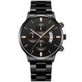 watch fake three-eye men's steel band watch business casual calendar quartz watch men's spot other