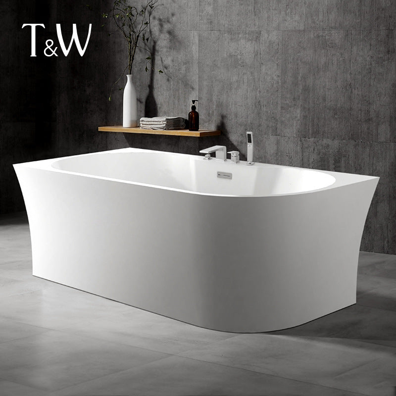 Travel Acrylic Bathtub Household Freestanding Wall Bathroom Deep Soak Double Bath Factory Direct Sales