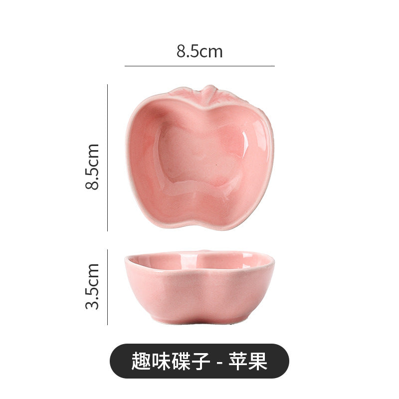Creative ceramic dishes - novel vegetable-shaped small plates - household vinegar dishes, hot pot dipping dishes, restaurant seasoning dishes