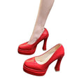 Hate the sky high sexy red bottom plus size high heels for women 2026new arrivalwaterproof platform socialite banquet elegant thick heel flats