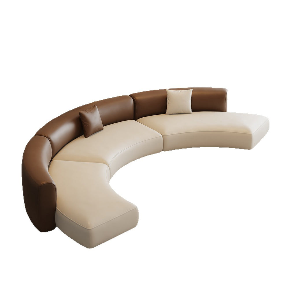 Italian-inspired light luxury hotel lobby reception & meeting sofa set - high-end, minimalist office furniture