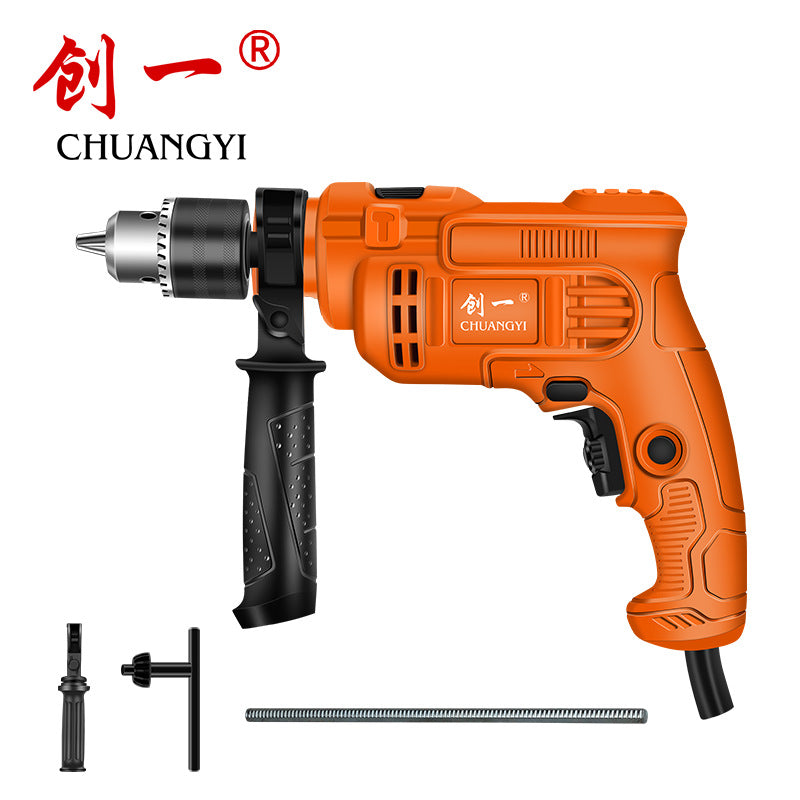 Chuangyi electric screwdriver electric drill power tool 220v rechargeable drill cross-border high-power ac impact drill wholesale