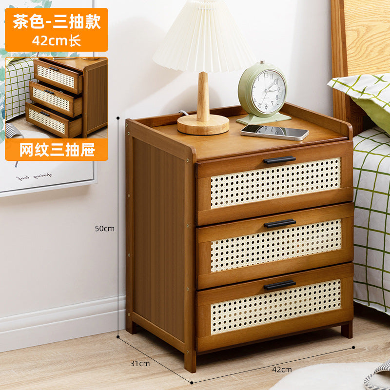 Bedroom bedside table accessible luxury small for home ultra-narrow bedside cabinet bedside storage cabinet modern casual side cabinet
