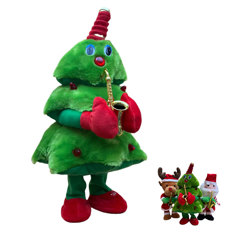 Santa claus plush toy reindeer stuffed animal girl's sleeping pillow doll christmas gift wholesale