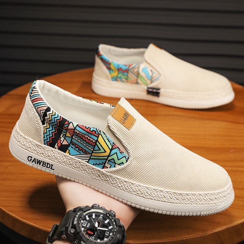 Winter old beijing cloth shoes men 2025 new arrival sports casual canvas shoes men's thousand layer bottom fisherman's slip-on