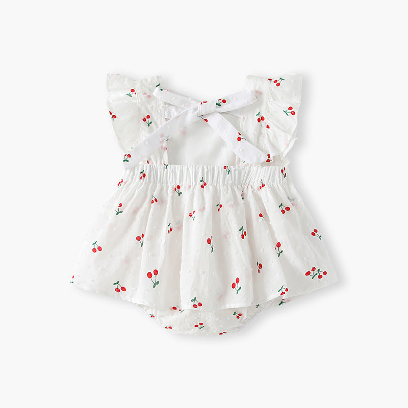 Newborn baby romper dress  new style hundred-day sweet and chic princess dress toddler baby girl fashionable bodysuit