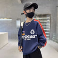 Boys' long-sleeve crew neck t-shirt - new spring/autumn  collection - stylish, casual base layer/sweatshirt for mid-to-large children - korean style