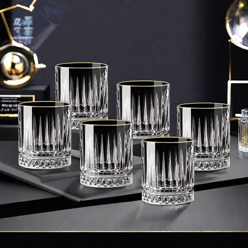 0.1kg white wine glass for homesuitlight luxury high-end gold painting 0.1kg cups one sip cup small foreign wine beer liquor cup