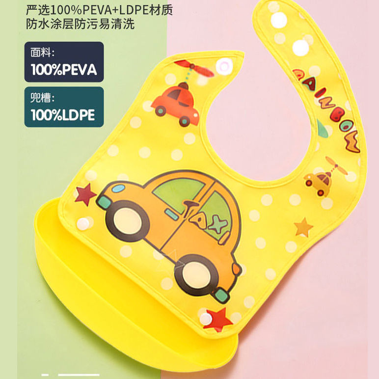 Factory direct waterproof baby bibs - removable food feeding bibs for infants and toddlers - no-wash bibs for baby mealtime
