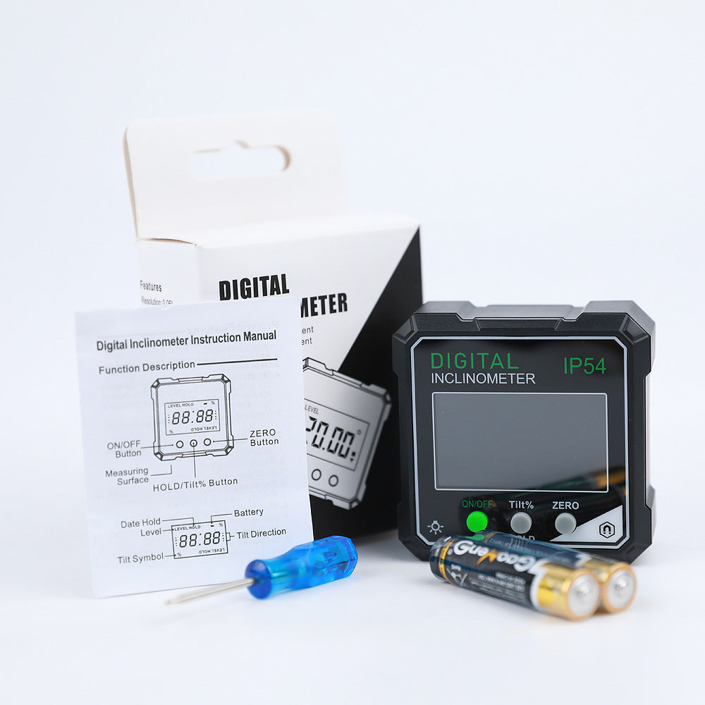New IP54 digital display tilt box tilt meter angle measuring instrument level meter slope ruler suitable for home use