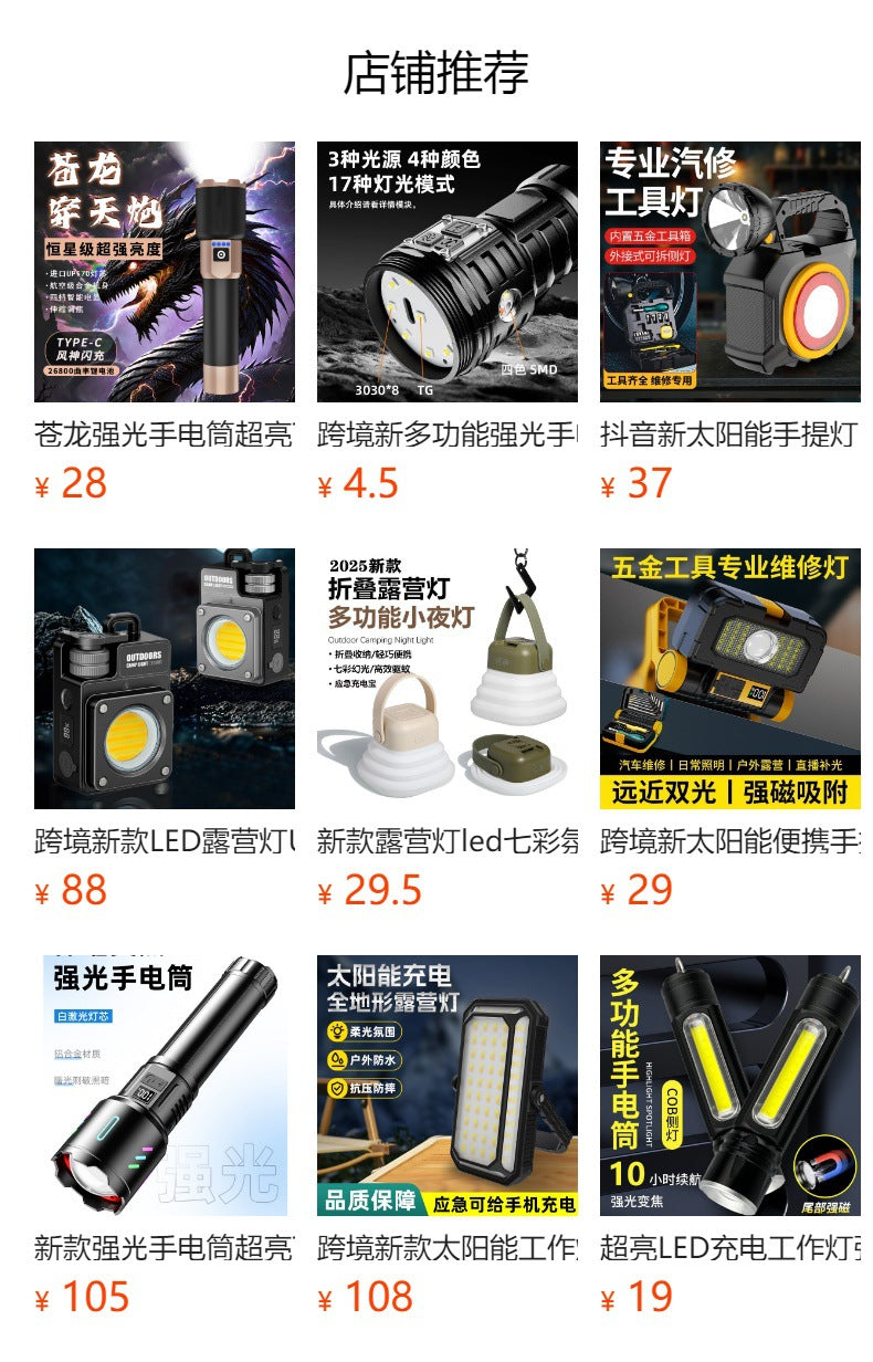 Cross-border new LED strong light long-distance flashlight super bright mini portable small flashlight, outdoor multi-function clip hat light