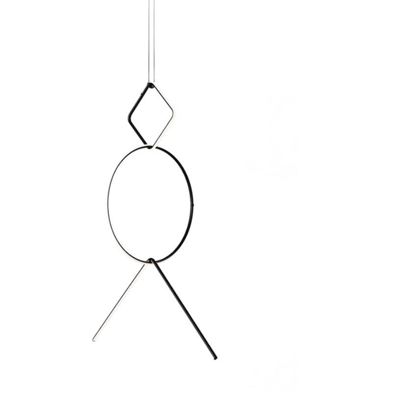 Italian arrangements modern minimalist geometric line restaurant pendant light creative magnetic combination dining table lamp