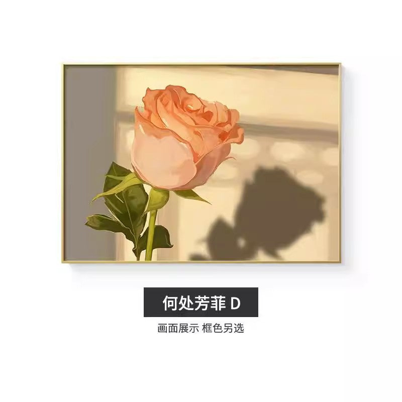 Nordic meter box decorative painting sunrise scenery restaurant background mural decoration blocking distribution switch electric box hanging painting