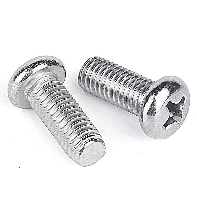 Non-standard custom 304 cross pan head screw PM round head tooth screw 316 stainless steel round head mechanical screw
