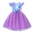 Girls' (toddler) dress, summer flutter sleeve fish scale mesh