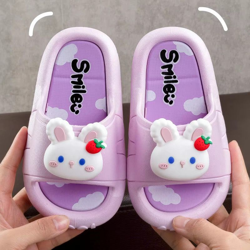Kids' slippers - girls' summer cartoon bath slippers - baby anti-slip bathroom indoor/outdoor slides - boys' home use sandals