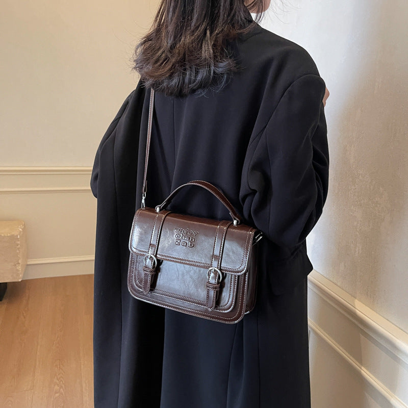 Cross-border high-end retro small bag 2025 new women's bag popular versatile messenger bag fashionable portable small square bag