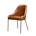 French medieval style forged dining table and chair combination american retro oil wax leather casual chair engineering hotel reception area