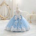 Baby girl sleeveless vest dress with bow - birthday, first birthday, cross-border, european & american style, tutu princess dress for girls