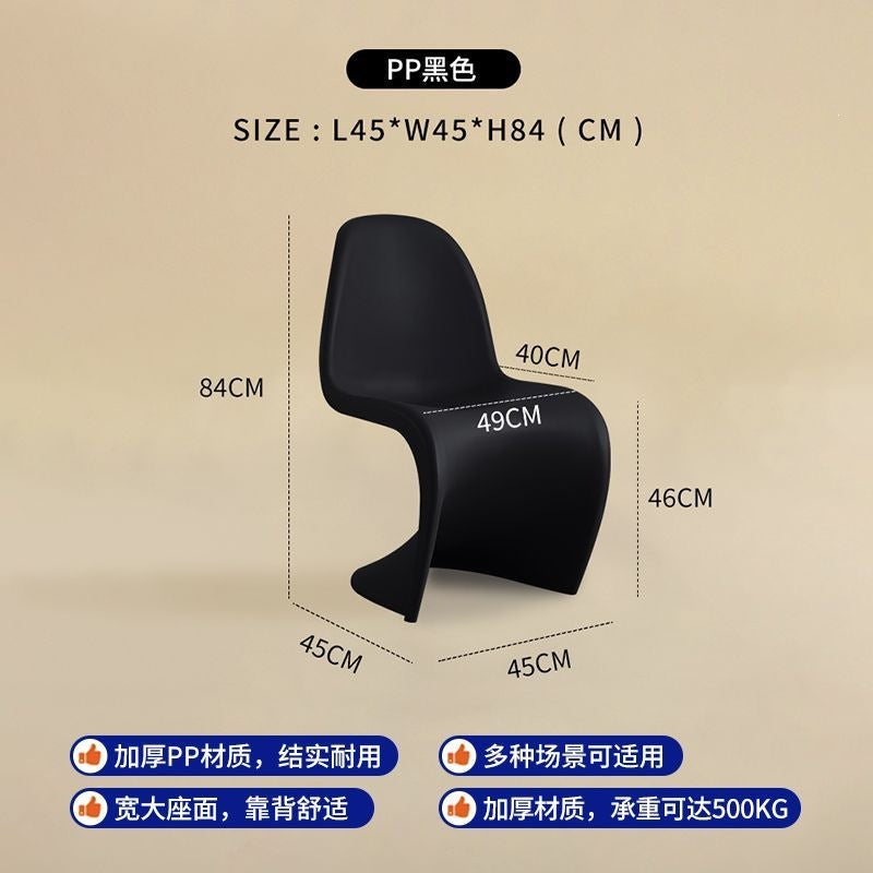 For home backrest chair stackable restaurant popular makeup chair casual creative dining chair sitting negotiation office chair