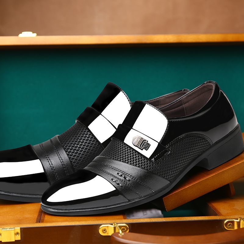 New men's leather shoes: lightweight, casual, durable, business-ready, spring/autumn style, round toe, soft leather, breathable, work & formal dress shoes