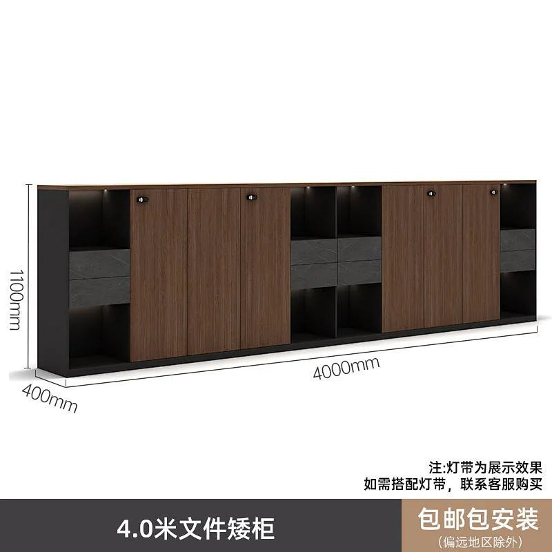 Office file cabinet wooden storage cabinet with lock information cabinet partition miscellaneous storage cabinet floor cabinet low cabinet combination