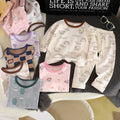 Autumn and winter kids' underwear set, baby lycra cotton thermal underwear, boys' and girls' base layer pajamas, loungewear, children's clothing
