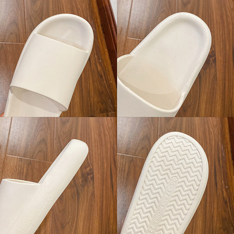 Thick sole slippers for women with a feeling of stepping on shit casual home for homebath non-slip can be worn outside sandals summer couple ins