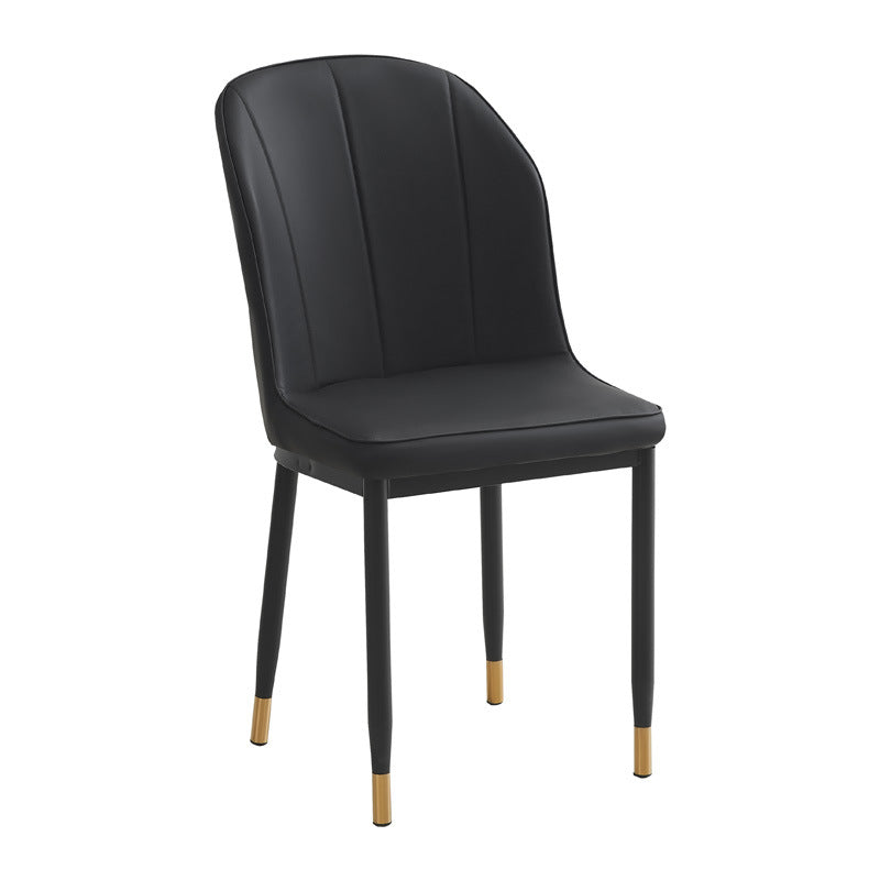 Factory direct wholesale custom backrest chairs, leather leisure chairs, restaurant negotiation chairs, home three-line chairs, dining chairs
