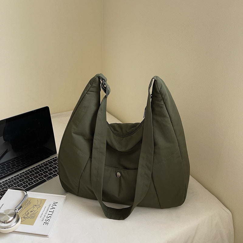 Cross-border handbag women's canvas simple shoulder bag large-capacity tote bag casual women's bag new messenger Oxford bag