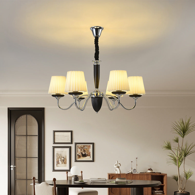 Dining room medieval country main light pleated simple creative living room chandelier retro wrought iron full spectrum light luxury bedroom light