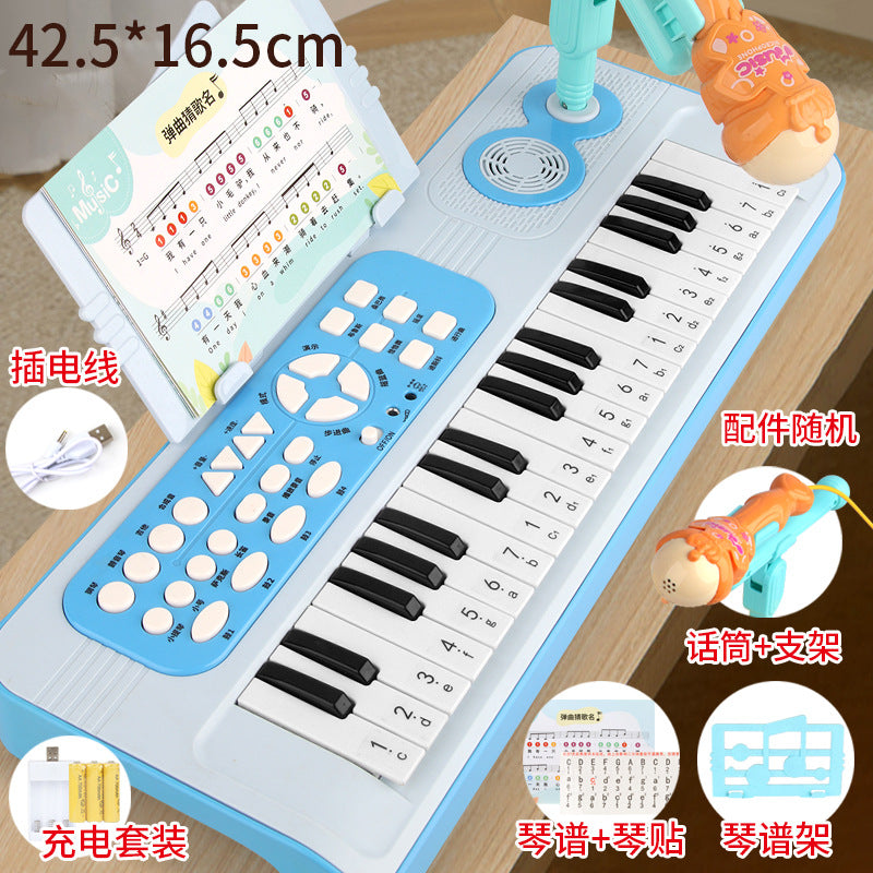 New beginner-friendly electronic keyboard for kids - multifunctional with microphone, perfect for home use and piano instrument play