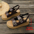 Women's summer casual slides - one-strap buckle sandals - retro korean style - plus size casual beach shoes -  collection
