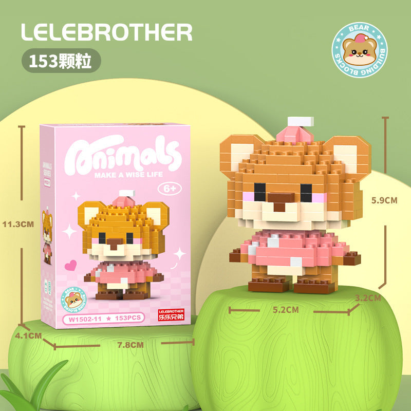 Compatible with lego animal friends series cartoon figurines, educational building blocks, children's bricks, street vendor toys, wholesale gifts